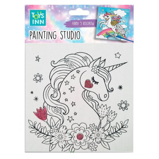 Painting kit Canvas Unicorn Flowers