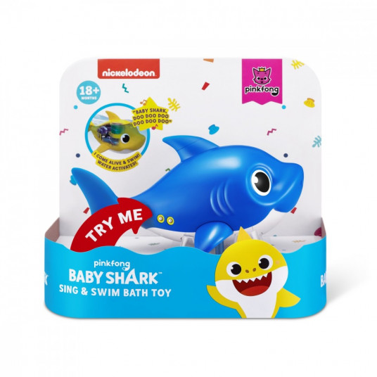 ROBO ALIVE JUNIOR BABY SHARK SING AND SWIM BATH TOY blue