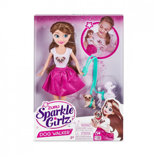 Doll set Walking the dog 10.5 inches