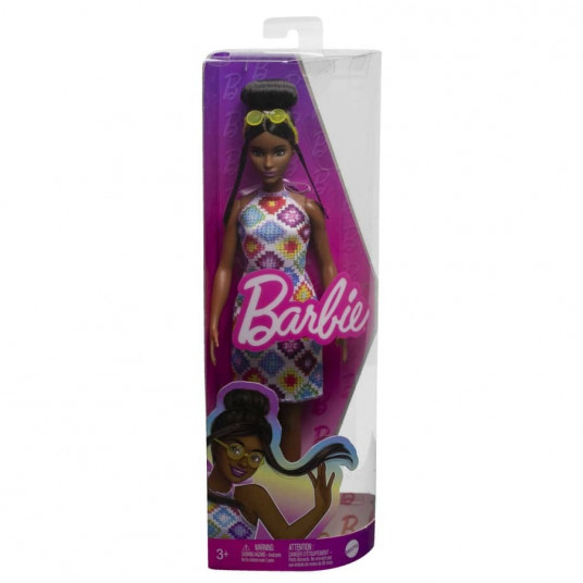 Barbie Fashionistas Doll 210 With Bun And Crochet Halter Dress