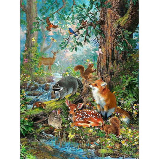 Diamond mosaic - Forest animals