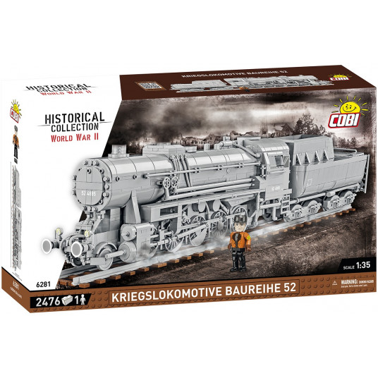 COBI 6281 istorinė kolekcija II pasaulinio karo Kriegslokomotive Baureihe 52 2476kl