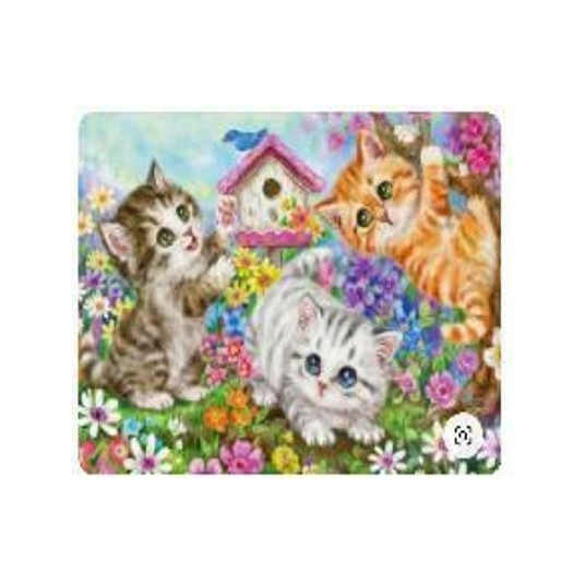 Diamond mosaic - Three happy cats