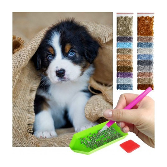 Diamond mosaic - Dog in canvas