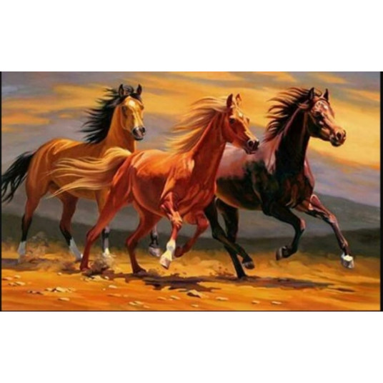 Diamond mosaic 40x80 - Running horses