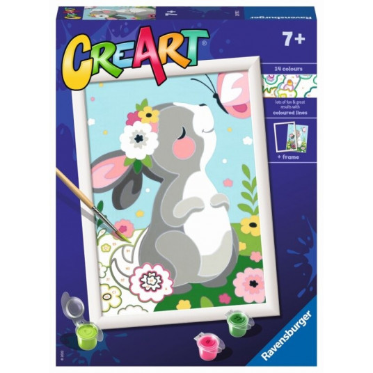 CreArt coloring book for children, Beautiful bunny