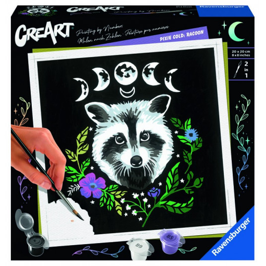 CreArt Pixie Cold coloring book Racoon