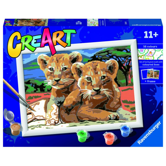 CreArt coloring book for children Little lion cubs