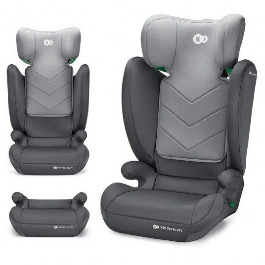 Kinderkraft I-SPARK i-Size autokėdutė 100-150cm pilka