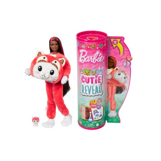 Barbie Doll Cutie Reveal Kitten-Panda raudona HRK23 MATTEL