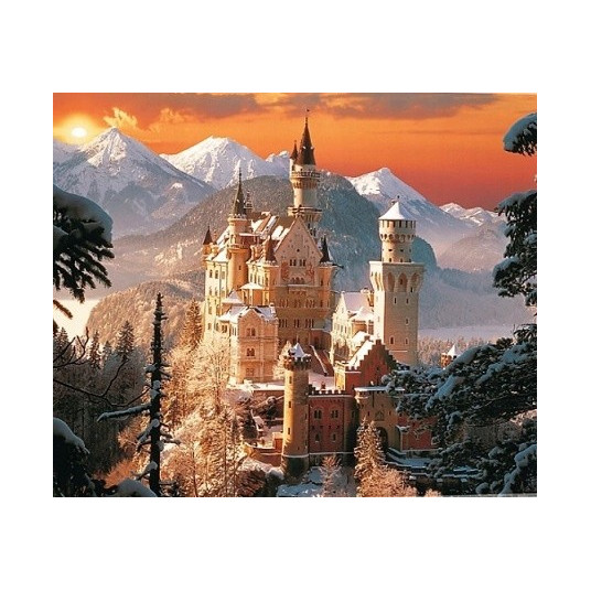 Diamond mosaic - Castle in the Alps