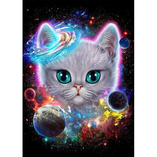 Diamond Mosaic - Space cat