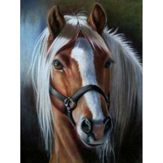 Diamond mosaic - Horse with a light mane
