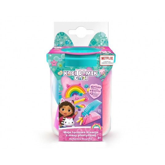 Kit with plasticine Gabbys Dollhouse My rainbow creations - pink cup