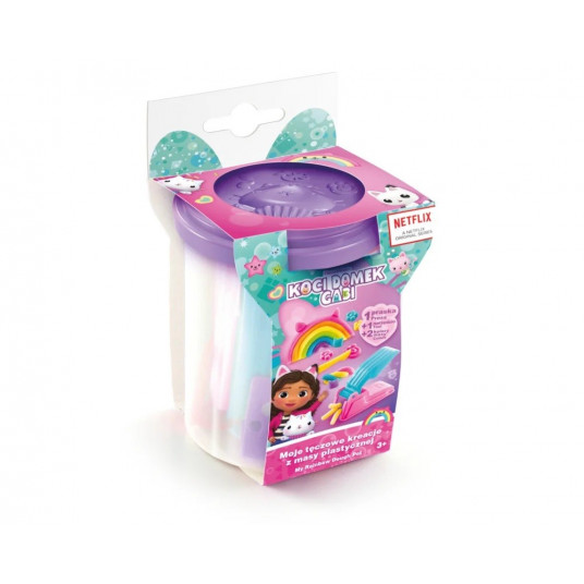 Kit with plasticine Gabbys Dollhouse My rainbow creations - violet cup