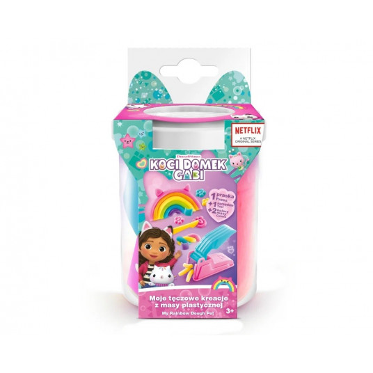 Kit with plasticine Gabbys Dollhouse My rainbow creations - white cup