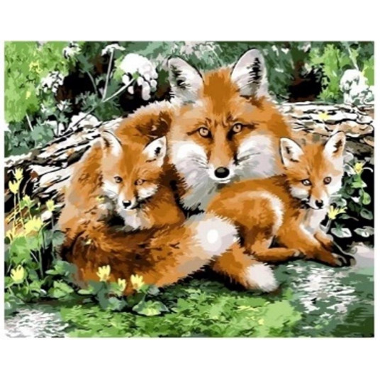 Diamond mosaic - Fox family