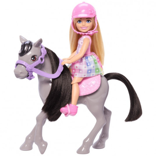Barbie Chelsea doll on a pony