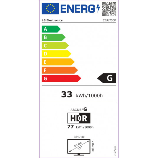  LG Monitor  32UL750P-W 32 ", VA, UHD, 3840 x 2160, 16:9, 4 ms, 300 cd/m², HDMI ports quantity 2, 60 Hz 