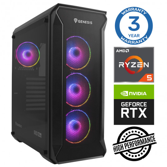 INTOP Ryzen 5 5600X 16GB 1TB SSD M.2 NVME RTX4060Ti 8GB be OS