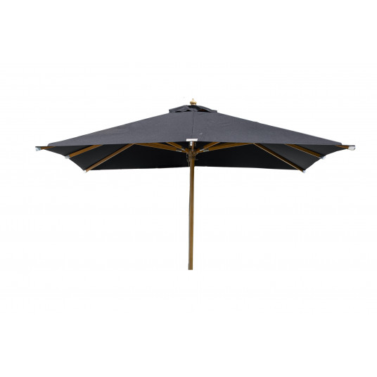 Lauko skėtis Naxos, Juoda/Medis, 3x3m