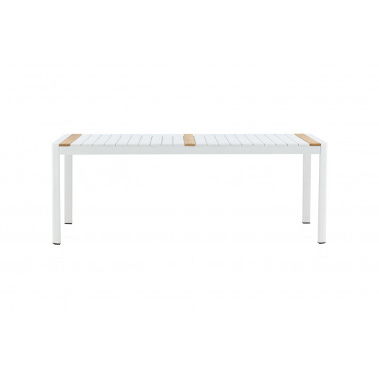 Lauko stalas Togo, 200x100 cm, Balta/Akacija