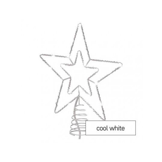 Eglės viršūnės dekoracija, Žvaigždė, šaltai balta