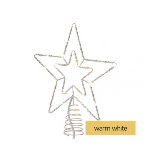 Eglės viršūnės dekoracija, Žvaigždė, šiltai balta