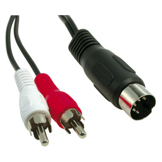 Laidas DIN5 - 2 x RCA, 1.5 m