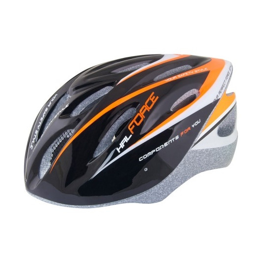 Šalmas FORCE Hal 54-58cm (juoda/oranžinė/balta)