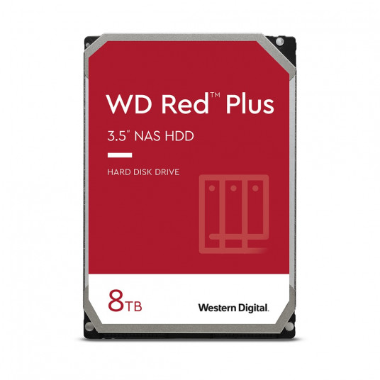 Disk HDD WD Red Plus WD80EFPX (8 TB; 3,5"; 256 MB)