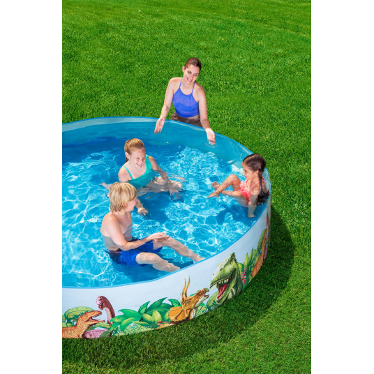 BESTWAY baseinas Dinosaur Fill'N Fun 2.44m x H46cm, 55001