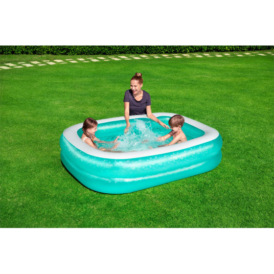 BESTWAY pripučiamas keturkampis baseinas Blue, 2.01mx1.50mx51cm, 54005