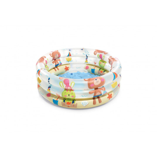 Baseinas Intex Beach Buddies 3-Ring Baby Pool Multicolour, 61 x 22 cm, Age 1-3