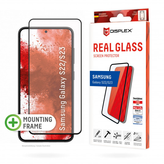  Samsung Galaxy S22/S23 Full Cover 3D Glass By Displex Black 