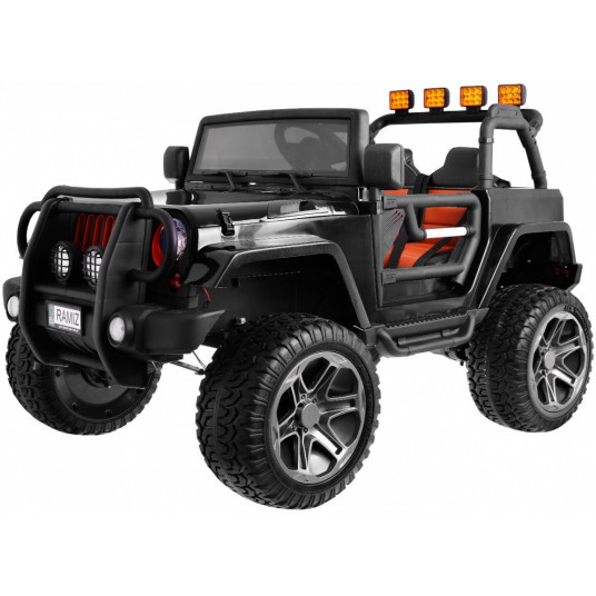 Vaikiškas elektromobilis Monster Jeep 4x4, juodas