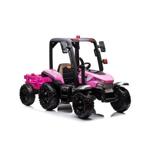 Vaikiškas vienvietis elektrinis traktorius BLT-206, rožinis