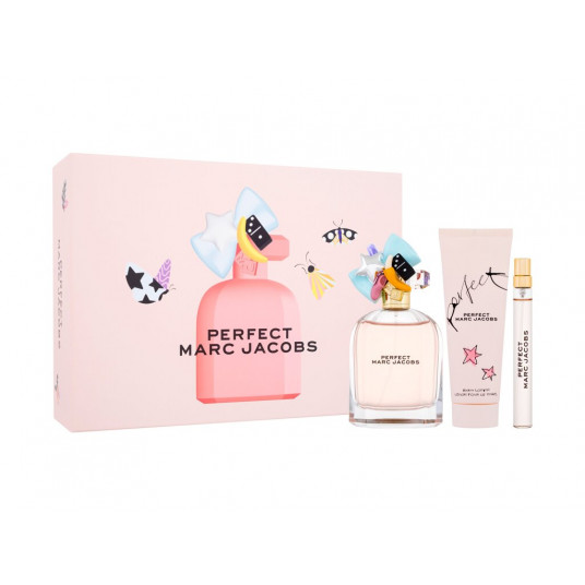  Rinkinys moterims Marc Jacobs Perfect EDP 100ml + Kūno losjonas 75ml + EDP 10ml 