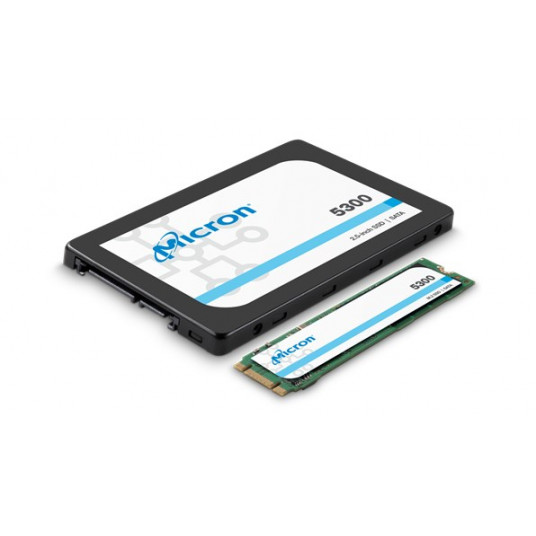 Disk SSD Micron 5300 PRO 3.84TB SATA 2.5" MTFDDAK3T8TDS-1AW1ZABYYT (DWPD 1.2) dėklas