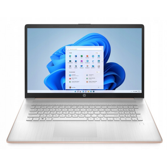 HP 17-cn0612ds QuadCore N4120 17,3" FHD AG IPS 8GB DDR4 SSD256 UHD600 Cam720p BLKB BT 41Wh Win11 (REPACK) 2Y Pale Rose Gold Naujas / Perpakavimas