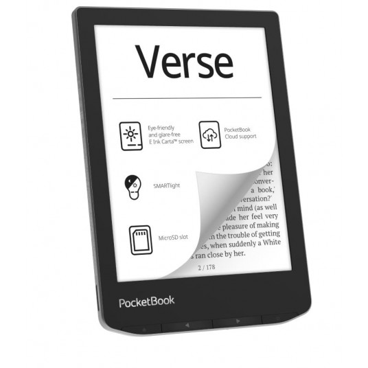 E-Reader|POCKETBOOK|Verse|6"|1024x758|1xUSB-C|Micro SD|Belaidis LAN|Pilka|PB629-M-WW