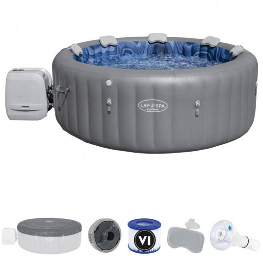Bestway sūkurinė vonia "Lay-Z-Spa SANTORINI" su pagalvėlėmis ir LED apšvietimu, 7 asmenims