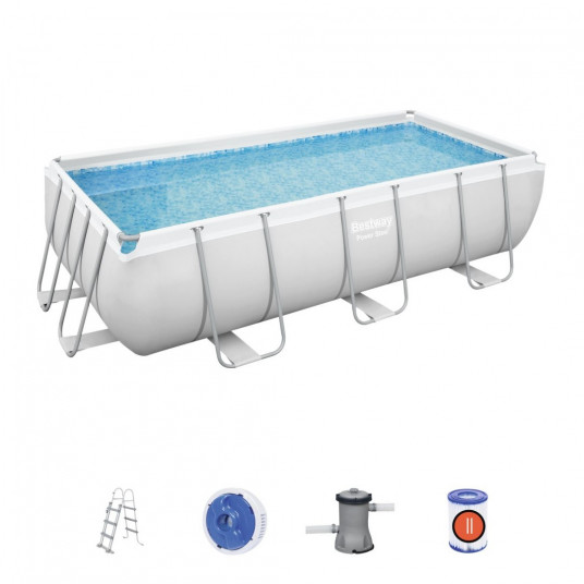 Karkasinis baeinas BESTWAY Pool Rack POWER Steel 404x201x100cm