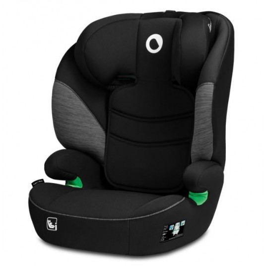 Automobilinė kėdutė Lars I-Size 15-36kg arba nuo 100 iki 150 cm aukščio juodai pilka