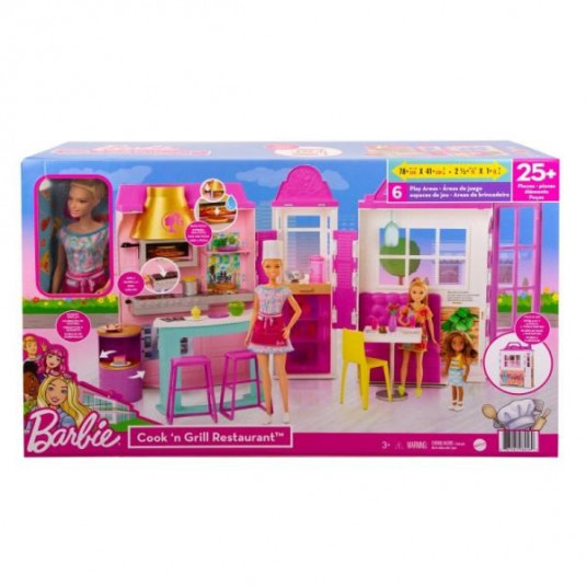 Barbie Restaurant Set + HBB91 p2 MATTEL Doll