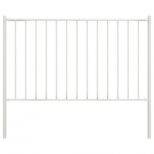 Tvoros plokštė su stulpais, baltos spalvos, 1,7x1,25m, plienas