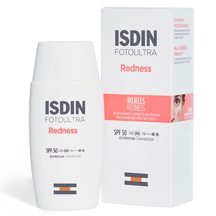apsaugantis nuo saulės veido  kremas Jautriai odai   Isdin Fotoultra Redness Spf50+ 50ml