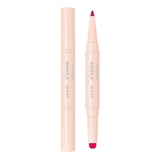 Pupa – lūpų pieštukas ir lūpų dažų vampas! (Creamy Duo) 0,2 g + 0,8 g - 003 Šiltas nuogas