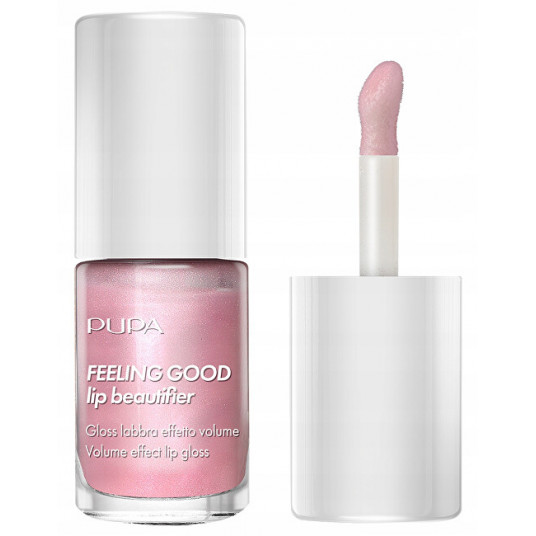 PUPA Milano - Blizgesys lūpų apimčiai Feeling Good (lūpų gražintuvas) 5 ml - 002 Baltas