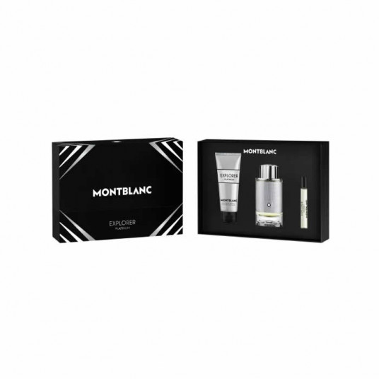 Montblanc Explorer Platinum Eau De Perfume Spray 100 ml rinkinys 3 Pie